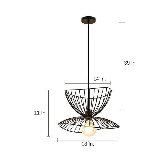 Artistic Double Wire Basket LED Vintage Pendant Lamp — 1 pc