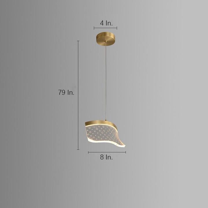 Uneven Copper Acrylic Kitchen Island Pendant