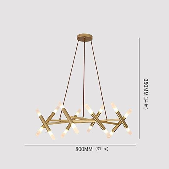 Creative Metal Design 16 Lights LED Industrial Chandeliers Hanging Lamp-Lighom