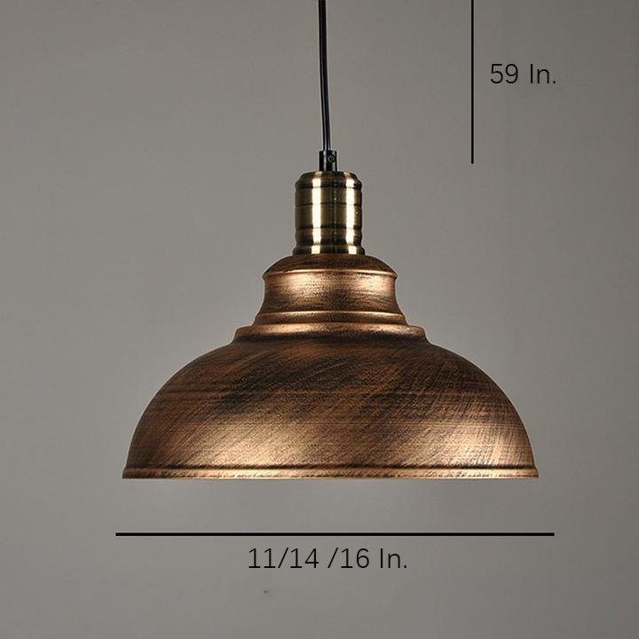 Semi-Globe Metal LED Vintage Island Pendant