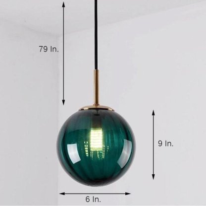 Ball Metal Glass LED Pendant Light