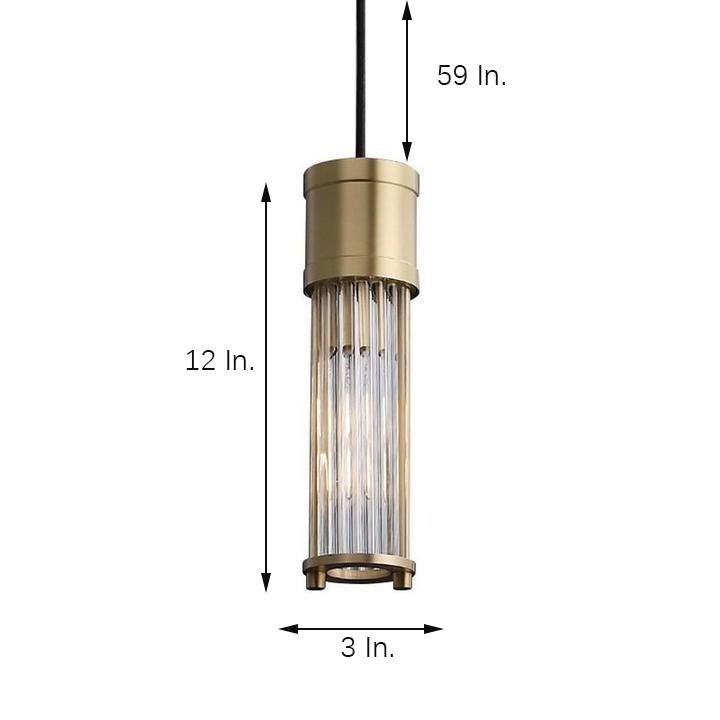 Cylinder Shaped LED Crystal Modern Pendant Light Island Lights Hanging Lamp-Lighom