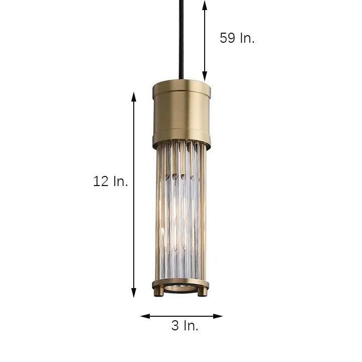 Cylinder Shaped LED Crystal Modern Pendant Light Island Lights Hanging Lamp-Lighom