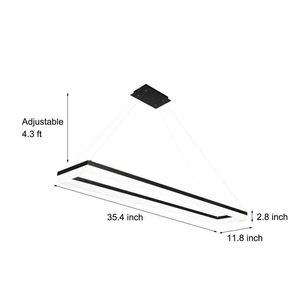 Rectangular Dining Room Chandeliers LED Modern Chandeliers-Lighom