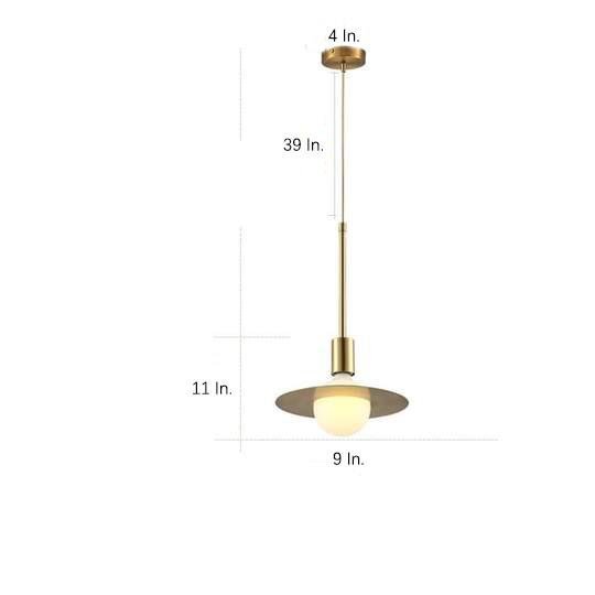 Ball-shaped LED Gold Modern Pendant Lighting Hanging Ceiling Lights-Lighom