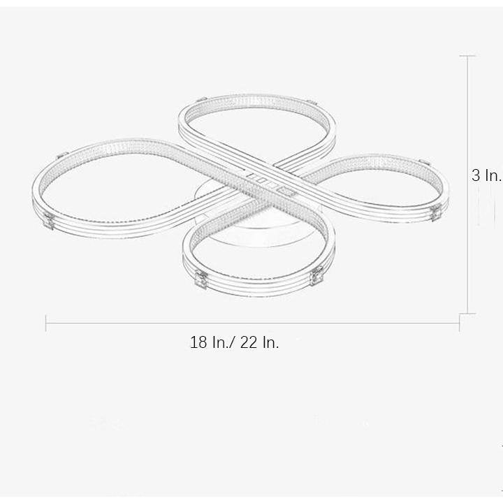 Circle Flower Design Dimmable LED Modern Ceiling Light Flush Mount Lighting-Lighom