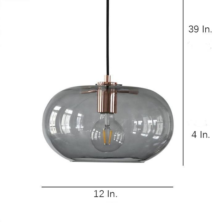 Artistic Plated Glass LED Nordic Island Pendant