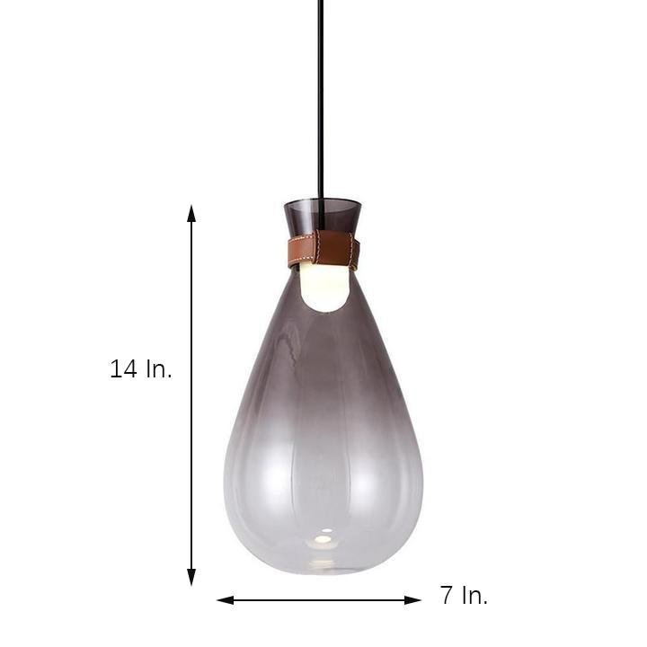 Industrial Teardrop Pendant Light Vintage Glass Metal LED Ceiling Light-Lighom