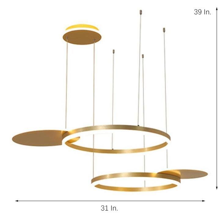 Nordic Circular LED Streamlined Ceiling Chandelier