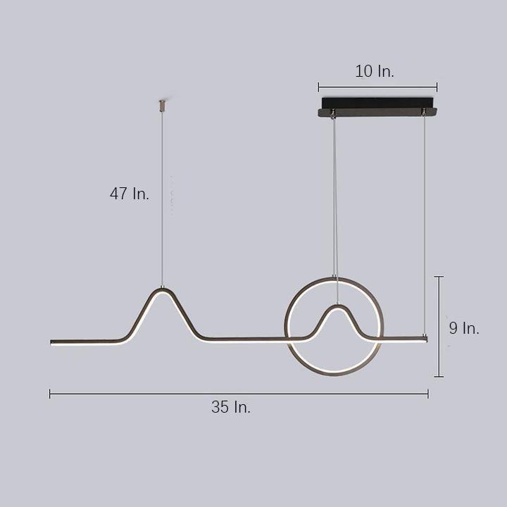 Minimalist Waves Circles Design Pendant Lighting Modern LED Kitchen Lighting Dining Room Lighting Ceiling Light-Lighom