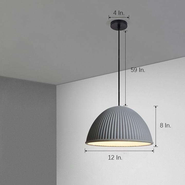 Artistic Bowl Modern Pendant Lighting for Kitchen Island Metal Resin Pendant Light-Lighom