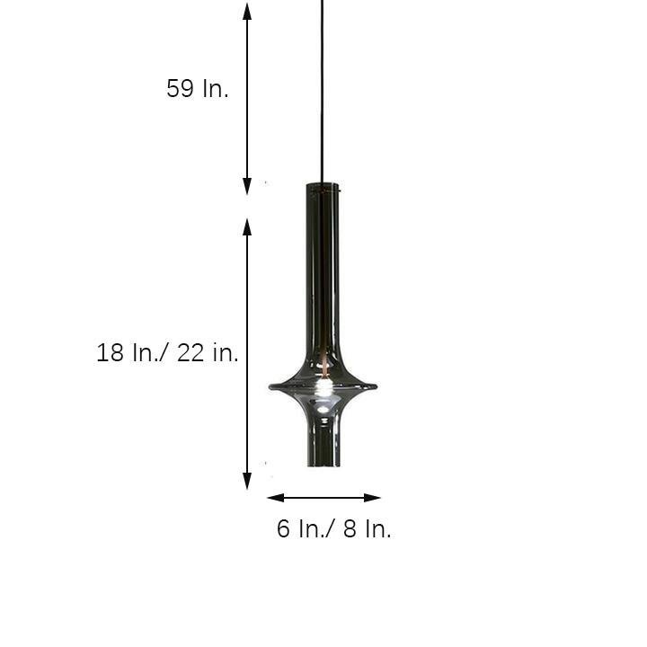 Modern Glass Metal Industrial Pendant