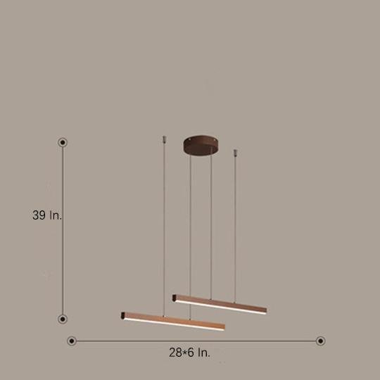 Modern Farmhouse Linear Metal Dining Chandelier