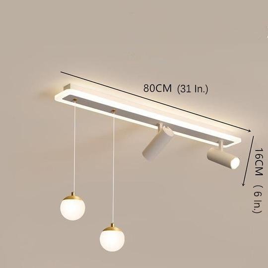 Modern Blending Flush Mount and Pendant LED Ceiling Light for Kitchen Island-Lighom
