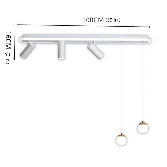 Modern Blending Flush Mount and Pendant LED Ceiling Light for Kitchen Island-Lighom