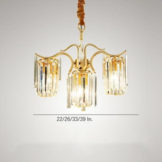 Classical 11-Light Copper Modern Chandelier