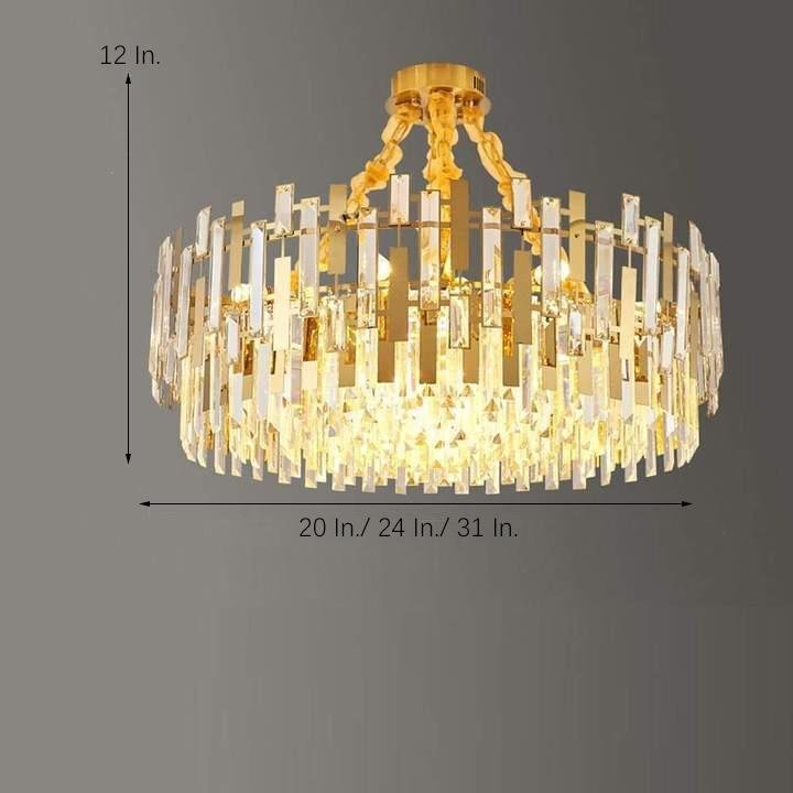 Queen Golden Crystal Modern Chandelier, 9/12/