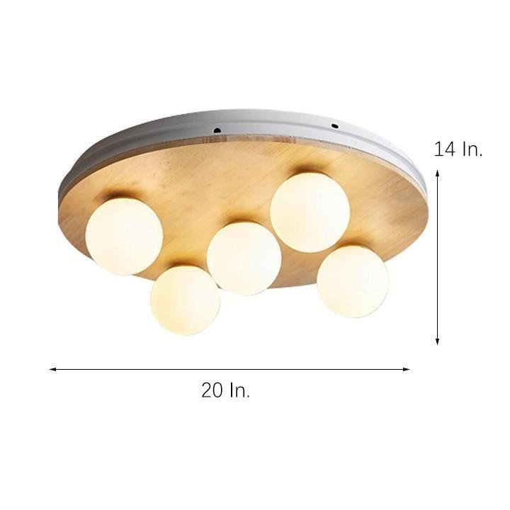 Nordic 5-Light Round Bubble Ceiling Light