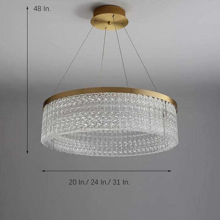 Luxury Circular Crystal Glass Modern Chandelier