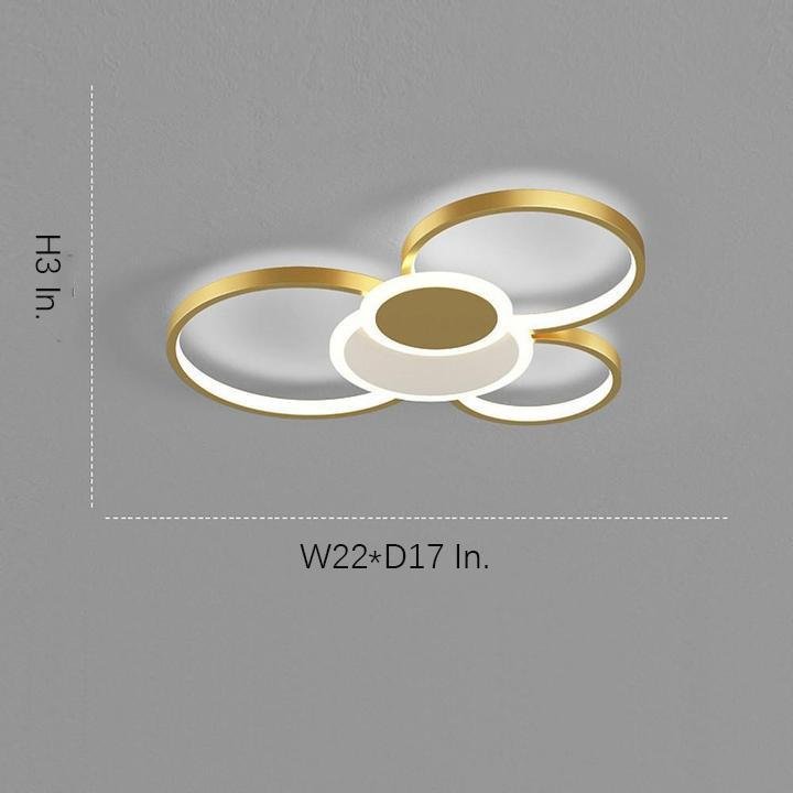 Modern LED Circles Eclipse Flush Mount Ceiling Light