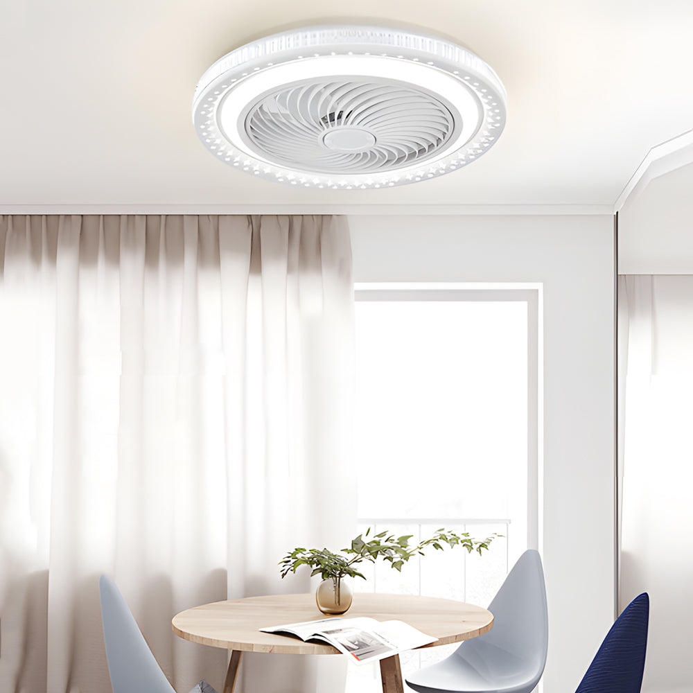 19.7 in. Bladeless LED Ceiling Fan with Remote