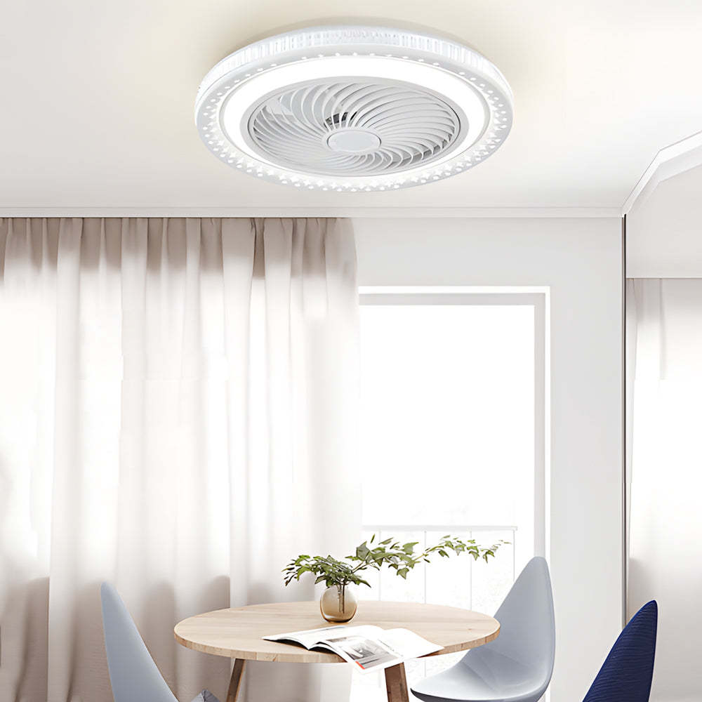 19.7 in. Bladeless LED Ceiling Fan with Remote