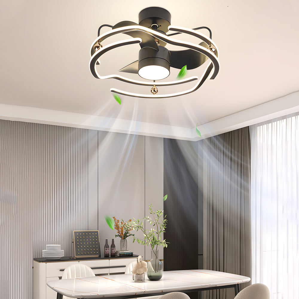 23.6 in. Low Profile Dimmable Ceiling Fan with Remote