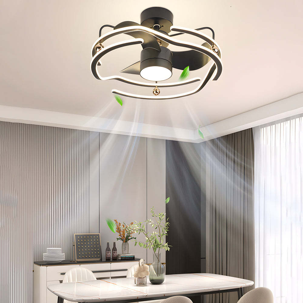 23.6 in. Low Profile Dimmable Ceiling Fan with Remote