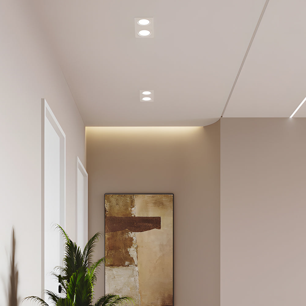 Two-Head LED Recessed Ceiling Downlight