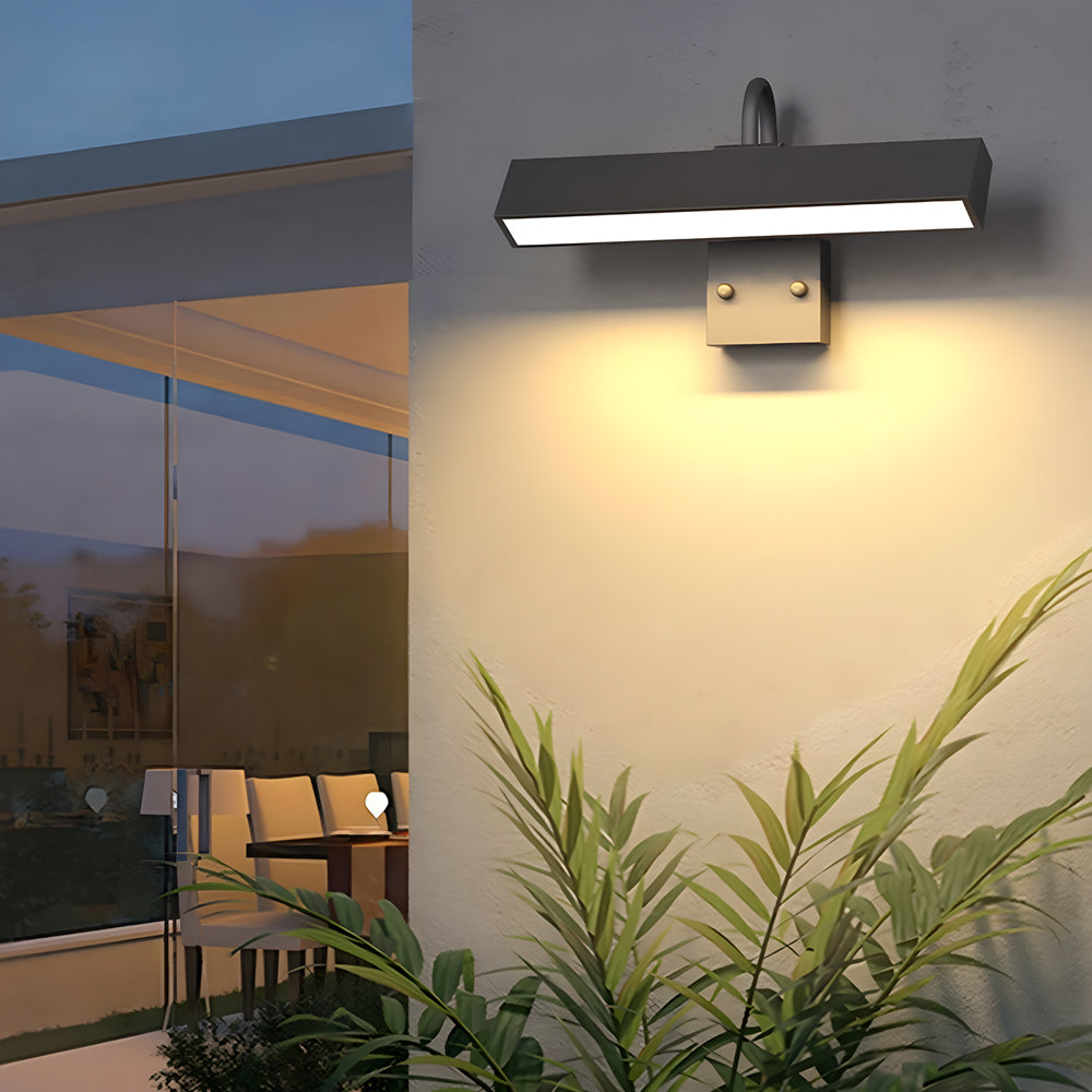Black LED House Number Wall Light