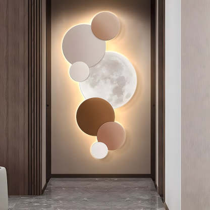 Lunar Glow Round LED Wall Sconce-Lighom