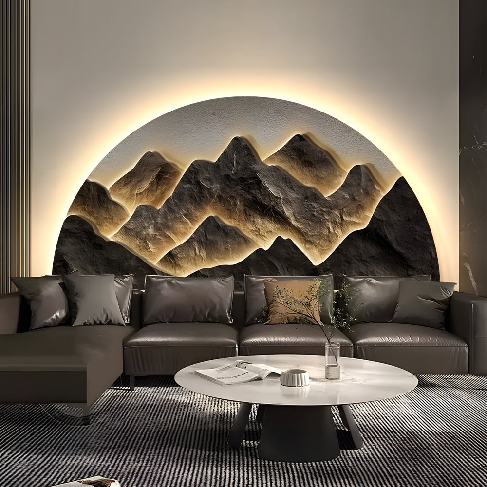 Semicircular LED Lighting Wall Decorative Painting-Lighom