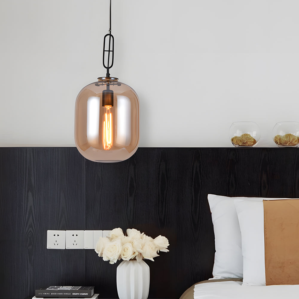 Sleek Industrial Glass Can LED Pendant