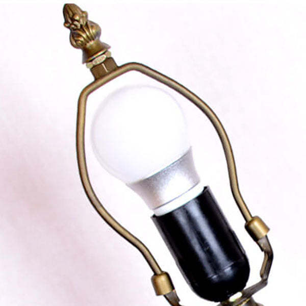 Tiffany Rustic Tulip Stained Glass Table Lamp