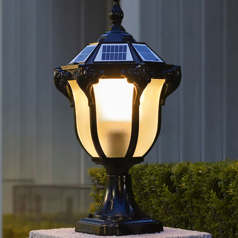 European Retro Die-Cast Aluminum Solar Garden