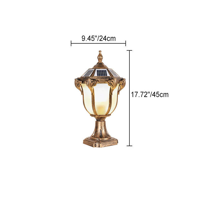 European Retro Die-Cast Aluminum Solar Garden