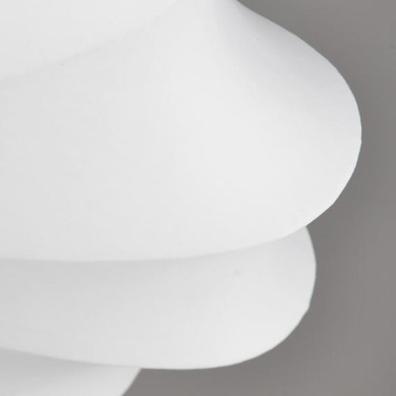 Nordic White Beige Round Faux Silk Flush Ceiling Light