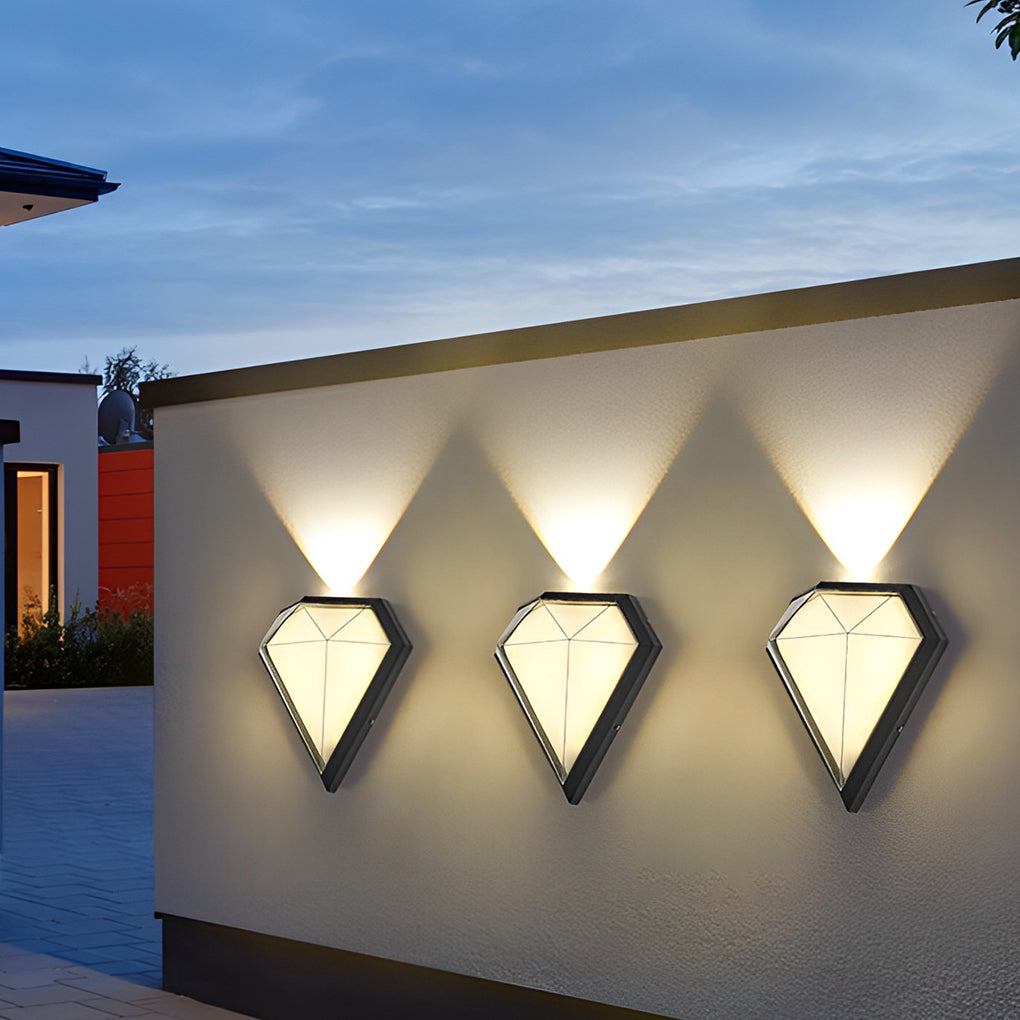 Geometric Black LED Modern Exterior Wall Lamp