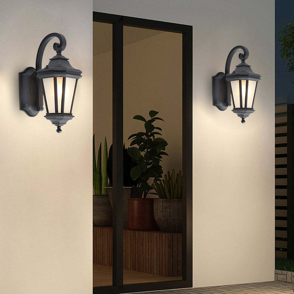 Minimalist Frosted Glass Waterproof European-Style Outdoor Wall Lamp-Lighom