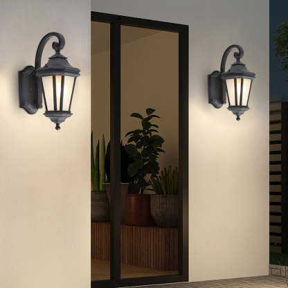 Minimalist Frosted Glass Waterproof European-Style Outdoor Wall Lamp-Lighom