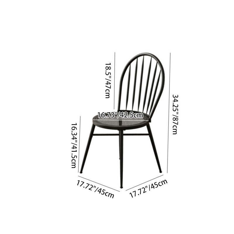 Nordic Hollow-Back Steel Upholstered Dining Chair — Gold Frame