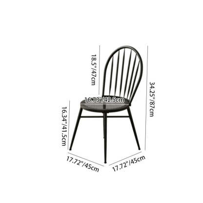 Nordic Hollow-Back Steel Upholstered Dining Chair — Gold Frame