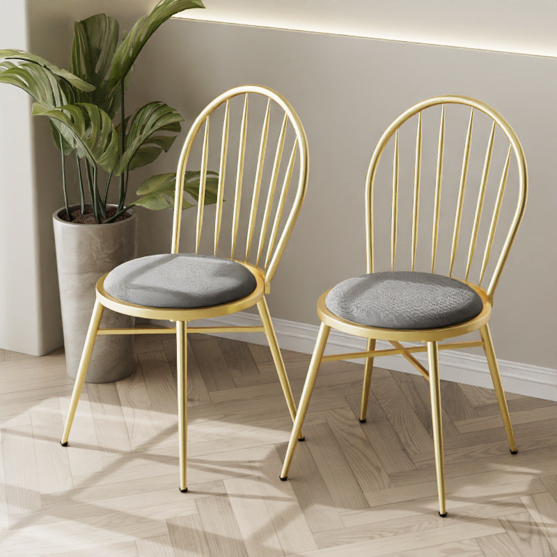 Nordic Hollow-Back Steel Upholstered Dining Chair