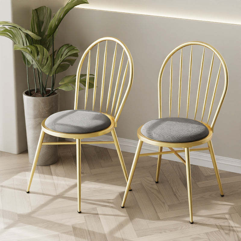 Nordic Hollow-Back Steel Upholstered Dining Chair