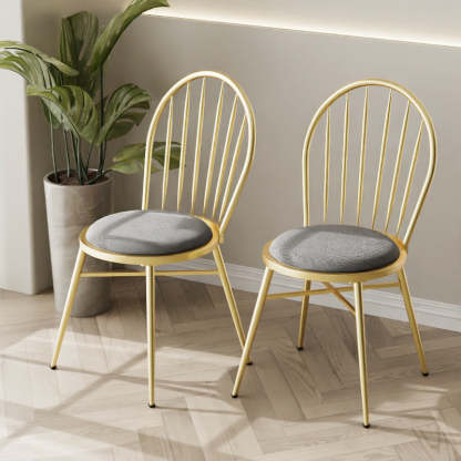 Nordic Hollow-Back Steel Upholstered Dining Chair