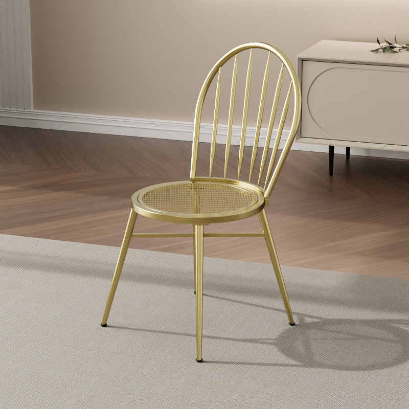 Nordic Hollow-Back Steel Upholstered Dining Chair