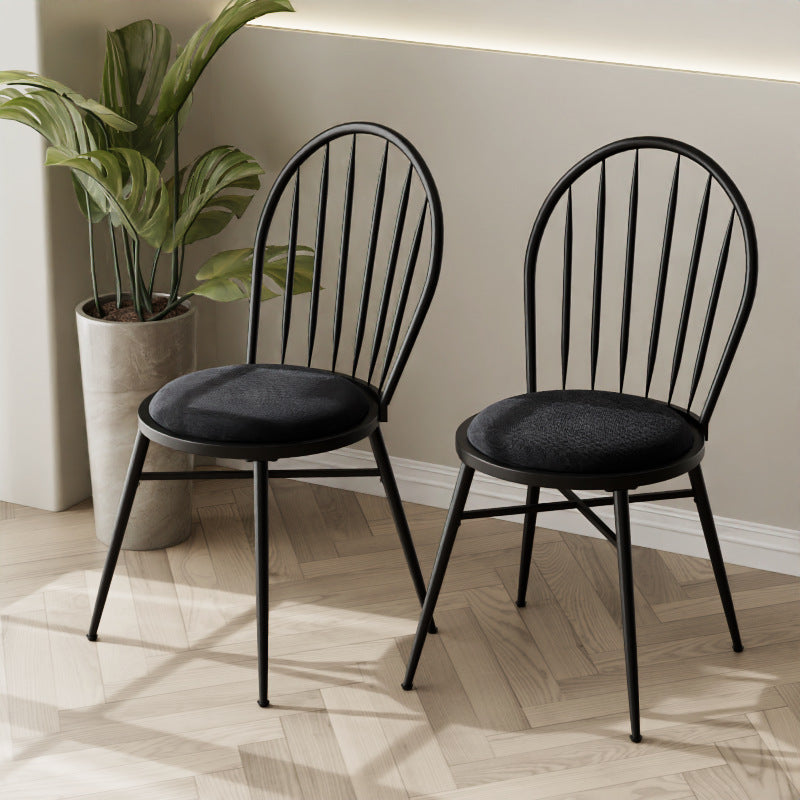 Nordic Hollow-Back Steel Upholstered Dining Chair