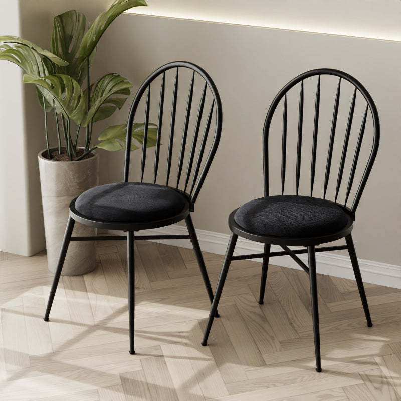Lighom upholstered hollow-back steel leather fabric dining chairs & benches for dining room