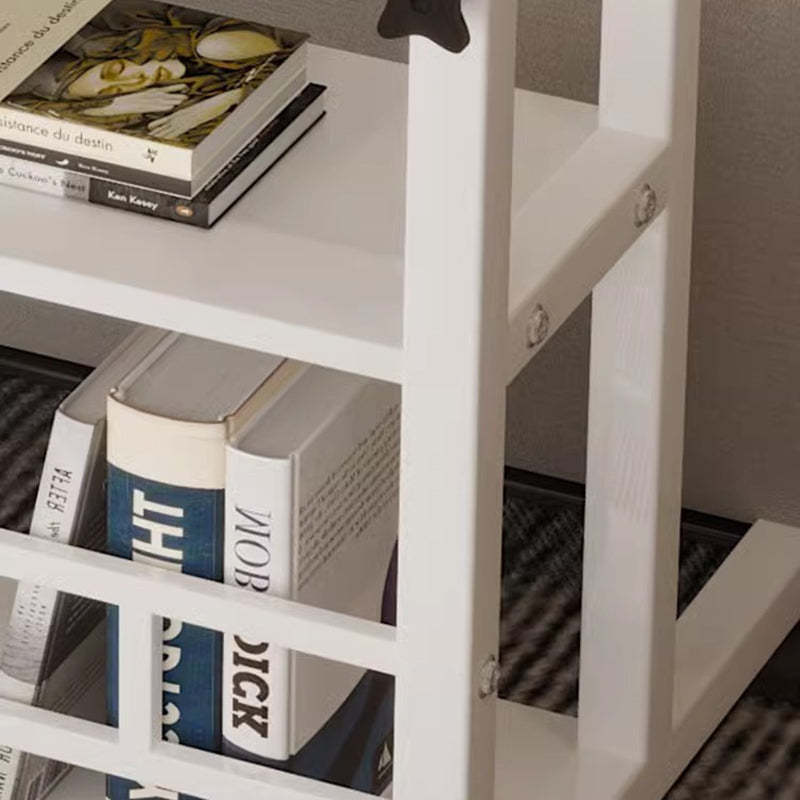 Minimalist Wood Iron Adjustable End Table