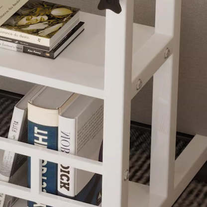 Minimalist Wood Iron Adjustable End Table